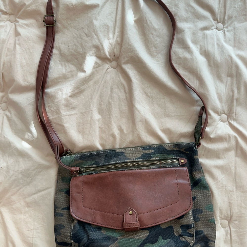 Stylish Brown and Camouflage Women's Bag